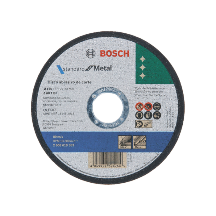 Disco de corte para metal 4-1/" x 3/64" standard Bosch