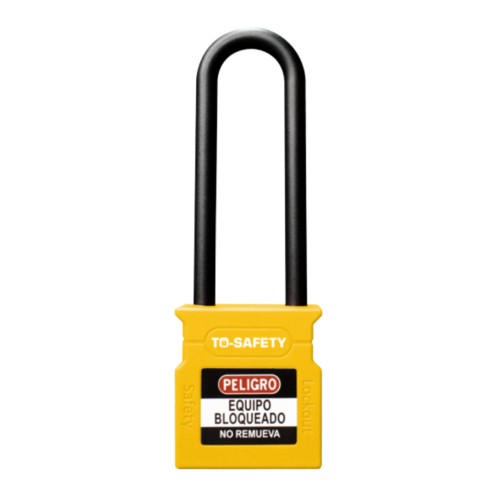 Candado con arco plástico 76mm amarillo TS-WCP76P-YLW To Safety