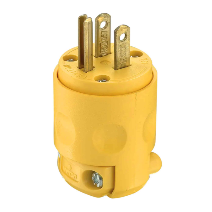 Enchufe 15AMP 2P+T amarillo 515PV - Leviton