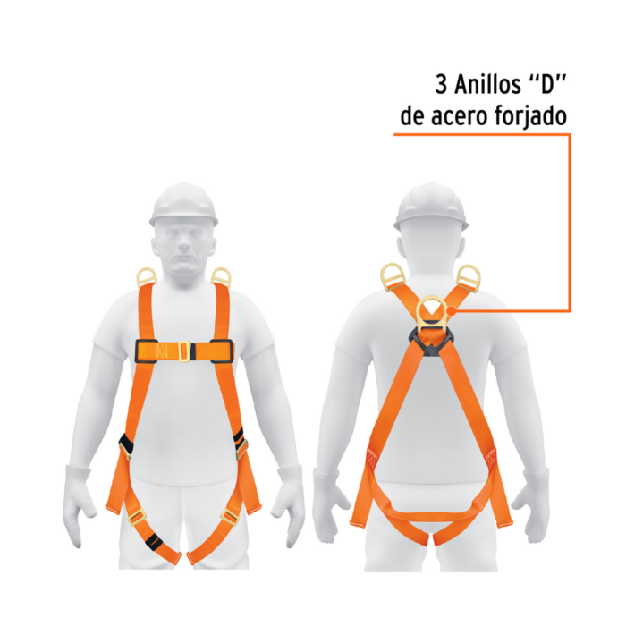 Arne de cuerpo completo 3 anillos rescate 14433 Truper