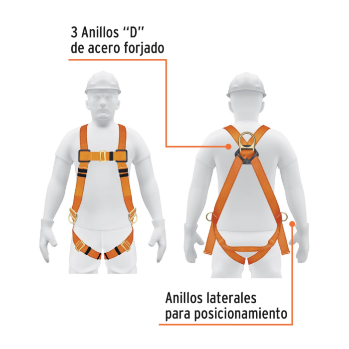 Arne de cuerpo completo 3 anillos rescate 14439 Truper