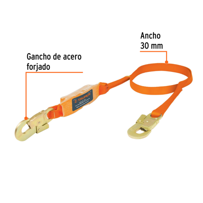 Línea de vida con absorbente de impacto 1.8mt 14446 Truper