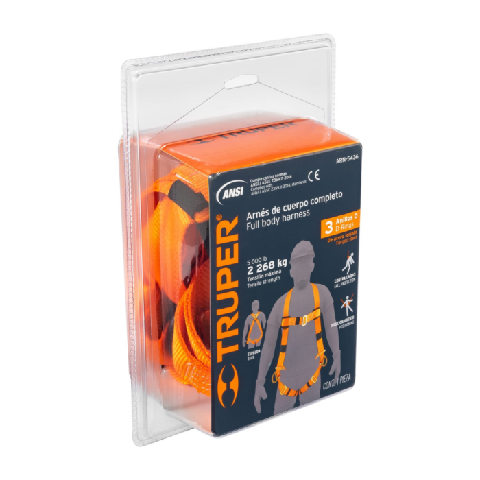 Arne de cuerpo completo 3 anillos rescate 14439 Truper