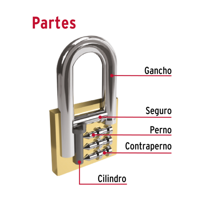 Candado de23518 - Hermex  hierro 40mm
