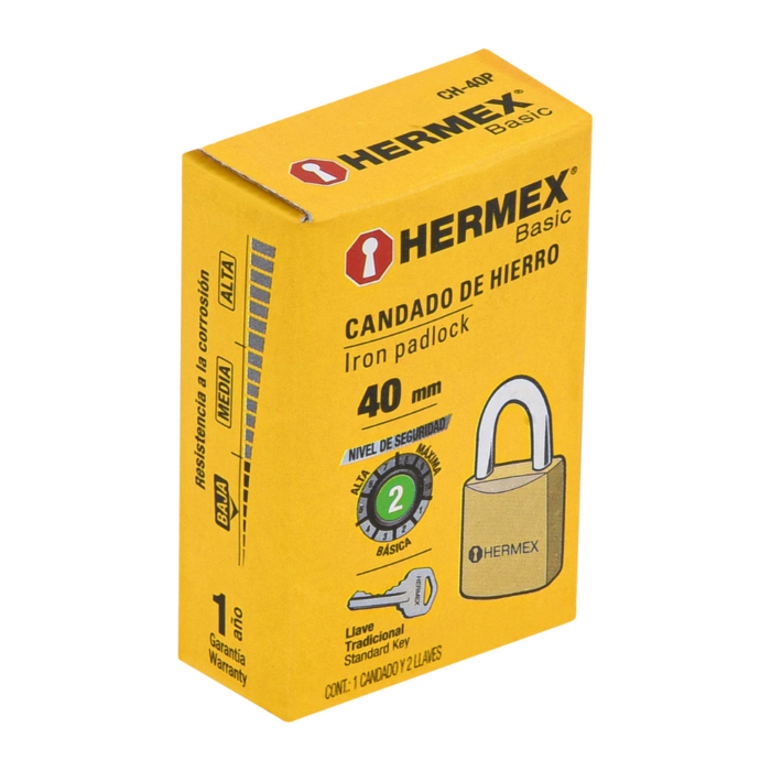 Candado de23518 - Hermex  hierro 40mm