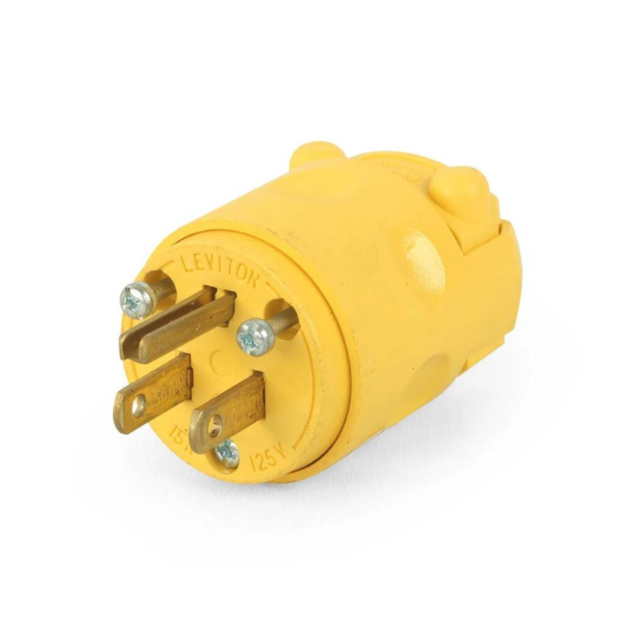 Enchufe 15AMP 2P+T amarillo 515PV - Leviton
