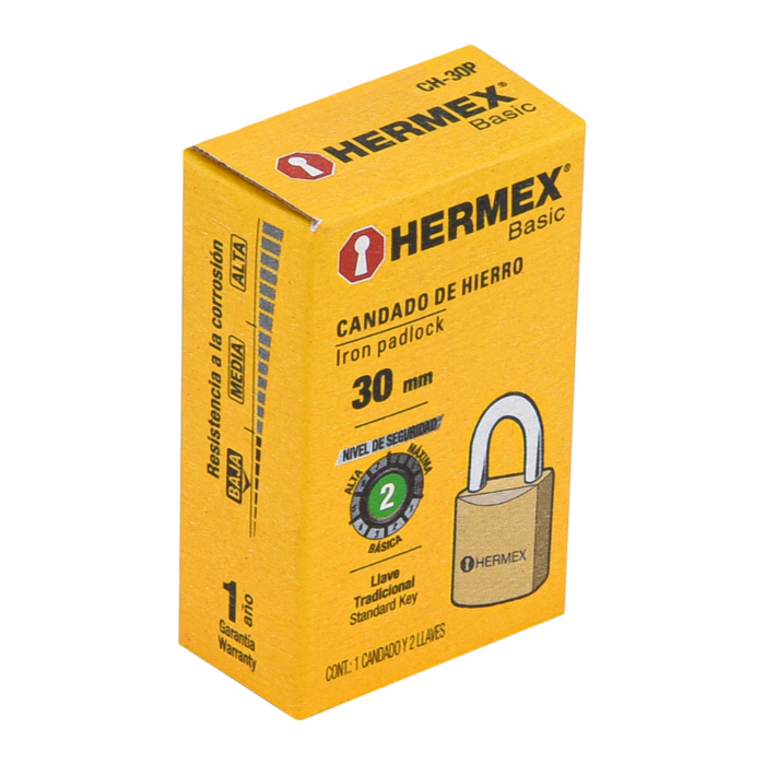 Candado de hierro 30mm 23522 - Hermex