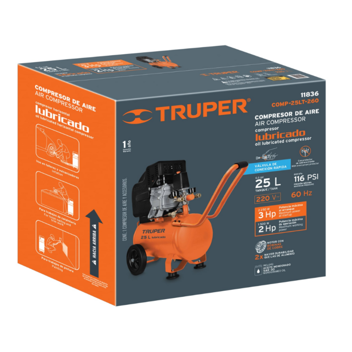 Compresora de aire 25Lt. 3HP Truper