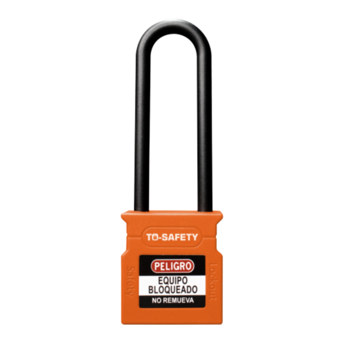 Candado con arco plástico 76mm Naranja TS-WCP76P-ORG To Safety